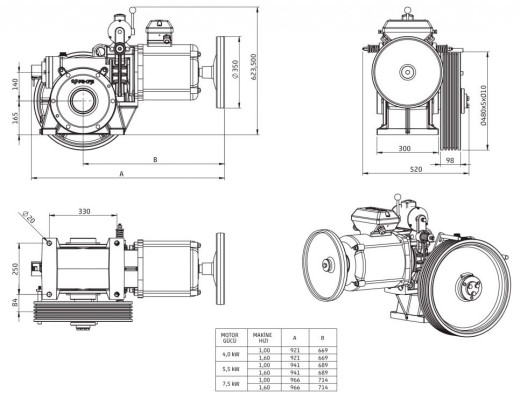 Лебедка редукторная ZF-82 без БО Лебедка редукторная ZF-82 без БО